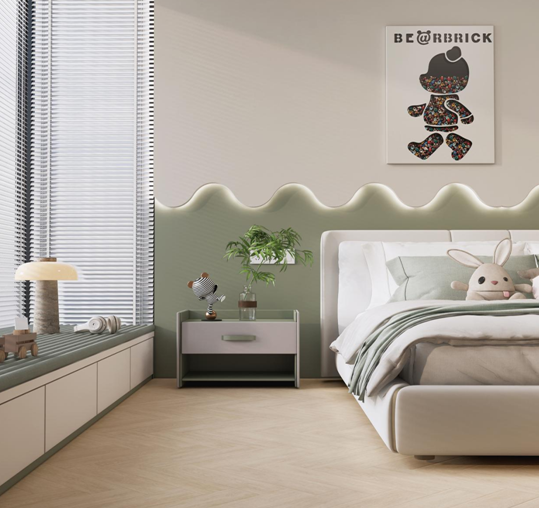 浅色人字拼木纹砖，是温柔感的良配